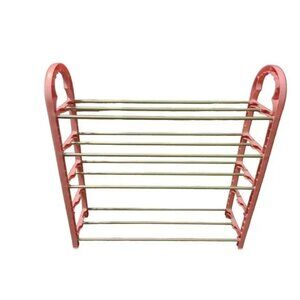 Plastic Shoe Rack Organizer 4 Tier Shelf Holder Adjustable Closet Space Saving